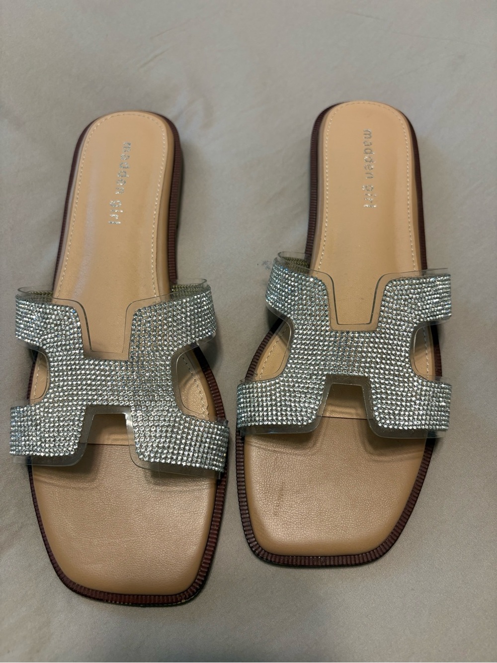 Steve Madden Silver  Slides